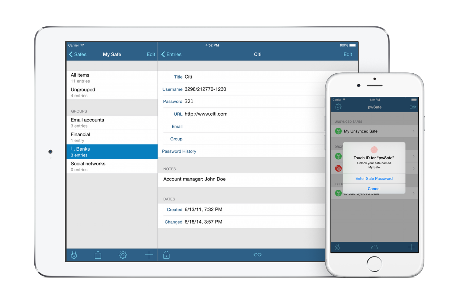 pwSafe for iOS