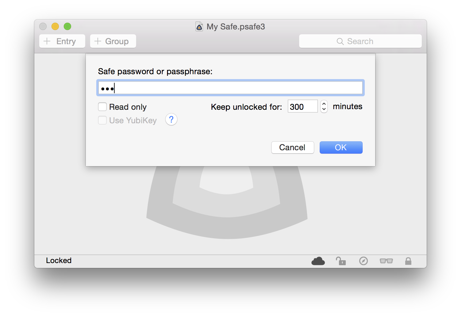 Open safe