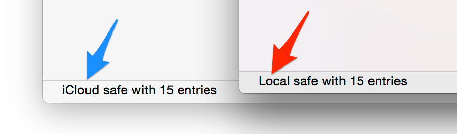 iCloud vs Local safes